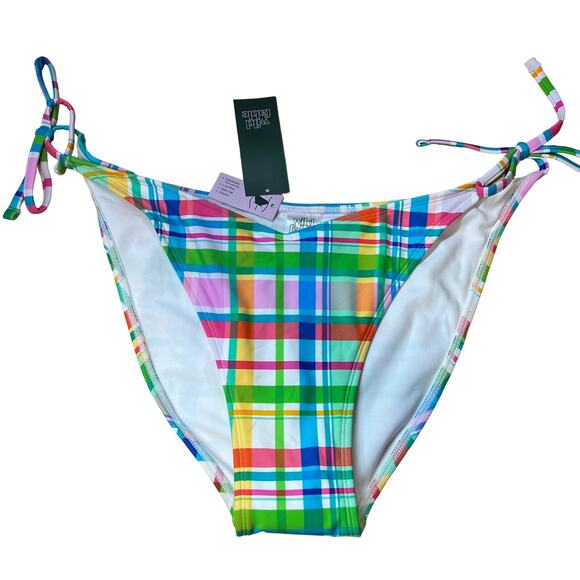 Wild Fable Women's Plaid Side-Tie Cheeky Bikini Bottom - Size XXS - NWT - Picture 1 of 10